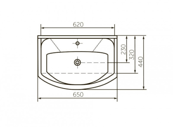 Раковина Bellezza Элеганс 650 4620008192475